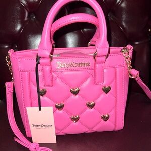 Juicy couture hearts bubble gum pink purse